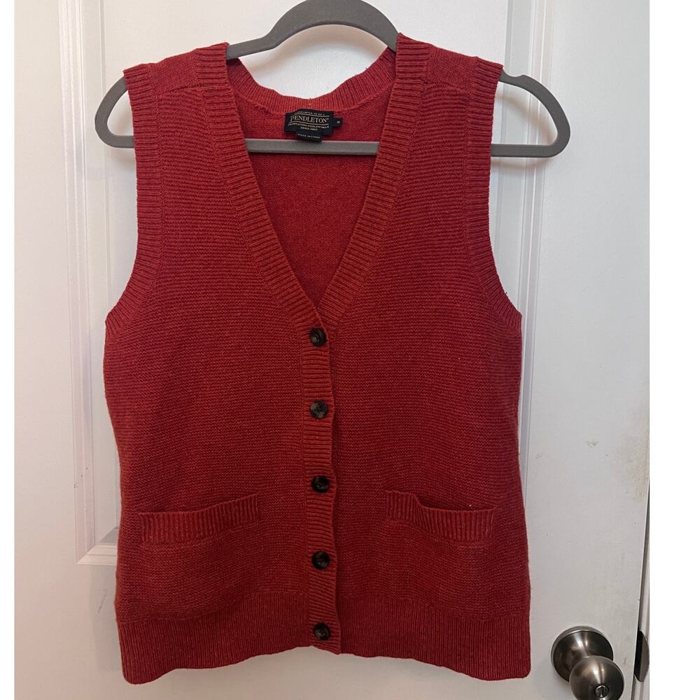 VTG Pendleton wool button-up cardigan sweater S vest Grandpacore Academia Preppy